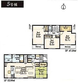 対面システムキッチンを採用していますので、お料理しながらご家族との会話も楽しめます♪
各居室に収納完備でお部屋がすっきり片付きます！ 
