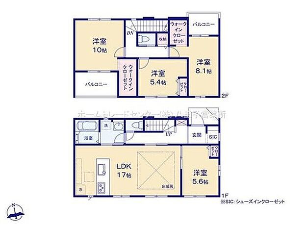 【4LDK】対面式キッチンでご家族のコミュニケーションが増える間取り♪
ゆとりあるWICが２部屋にあり、お洋服がたっぷり収納できます◎
温水床暖房付きで乾燥しにくく、心地よい室内環境を実現。