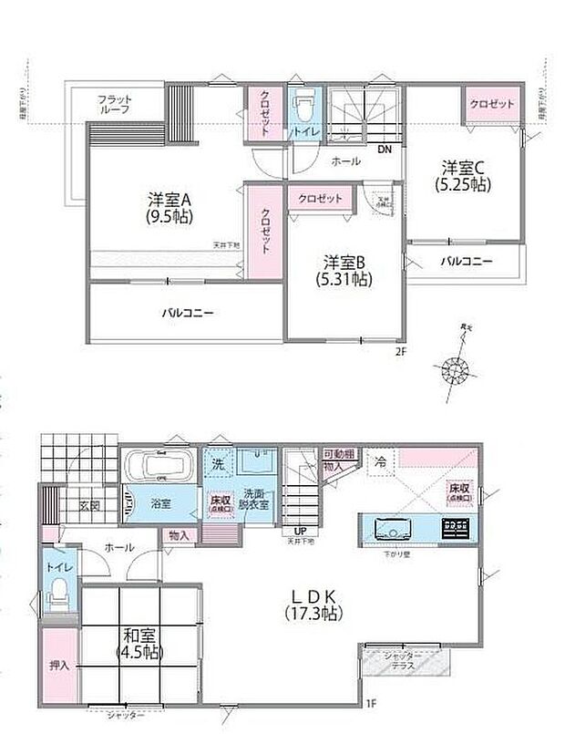 【4LDK】ご家族との自然なコミュニケーションが生まれるリビングイン階段を採用!暖かい光が降り注ぐ、温もりあふれるお住まいです♪寛ぐのに丁度いい広さの和室は、赤ちゃんのお昼寝スペースにも最適です☆