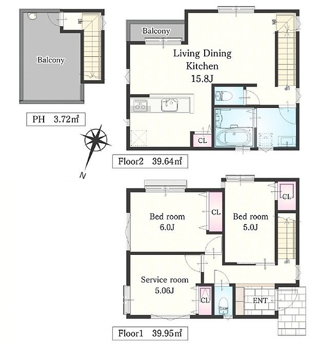 B号棟　2LDK+S+1P　4990万円　土地面積89.70m2　建物面積83.31m2