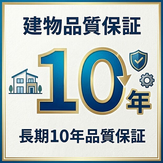 【建物品質保証10年 】大切な住まいとご家族の暮らしを将来まで長く守り続ける、手厚いアフターサポート体制が整っております。