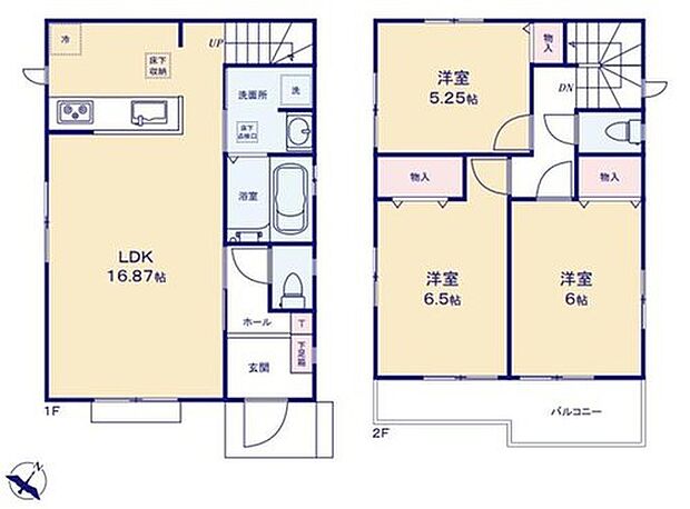 (A号棟)、価格3690万円、3LDK、土地面積114.09m2、建物面積81.99m2

