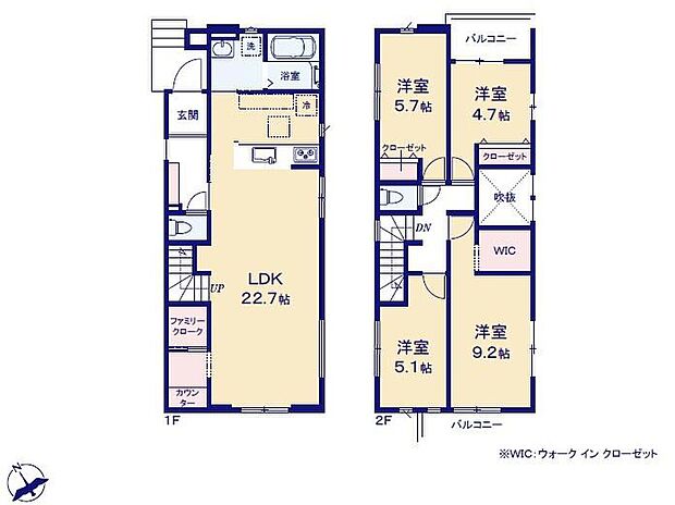 (1号棟)、価格5299万円、4LDK、土地面積133.57m2、建物面積106.08m2