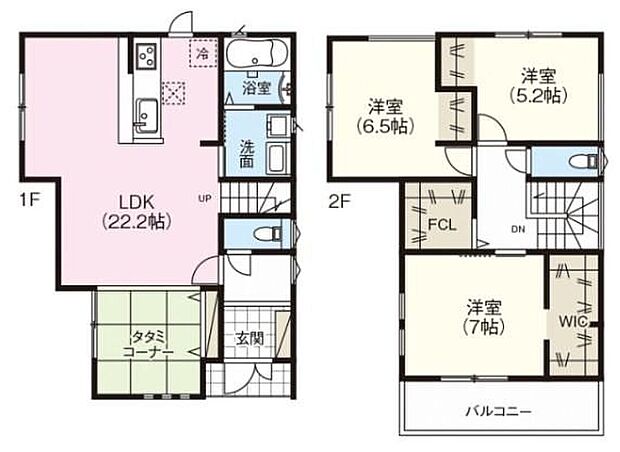 (１号棟)、価格3590万円、3LDK、土地面積116.88m2、建物面積100.29m2 