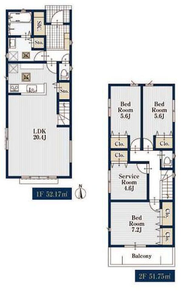 (２号棟)、価格3780万円、4LDK、土地面積114.77m2、建物面積103.92m2