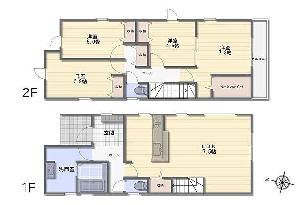 (1号棟)、価格3690万円、4LDK、土地面積122.58m2、建物面積101.04m2 