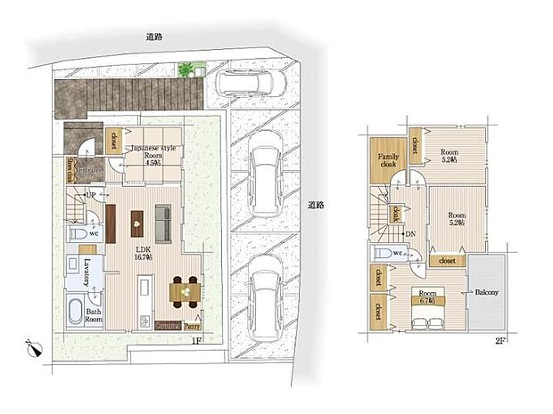 (2号地)、価格3790万円、4LDK、土地面積166.47m2、建物面積101.03m2