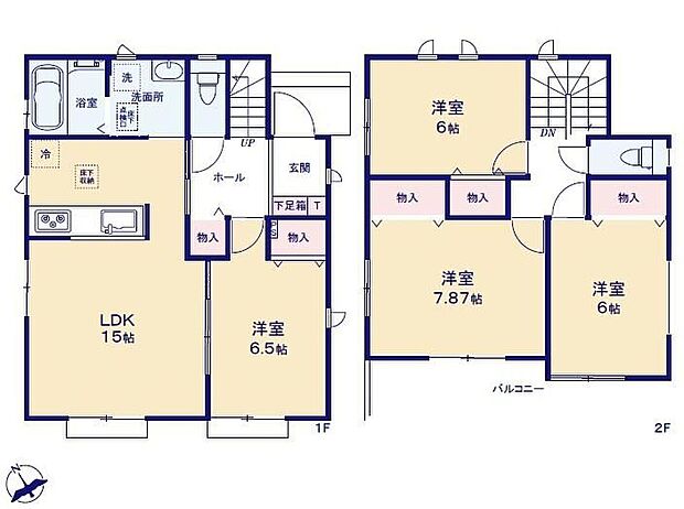 (D号棟)、価格4190万円、4LDK、土地面積118.24m2、建物面積98.76m2 