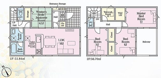 (1号棟)、価格3490万円、4LDK+S、土地面積160.99m2、建物面積108.54m2