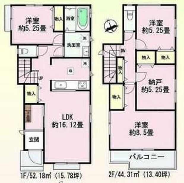 【3LDK+S】対面式キッチン仕様の約１６帖リビング♪
２階3部屋あり、お子様ひとりひとりにお部屋を与えられます♪
各居室に収納スペース充実♪
日当たり良好な南側バルコニー♪