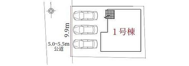【全体区画図】１号棟　４，４９９万円

