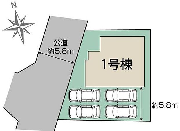 【全体区画図】１号棟　３，７９０万円