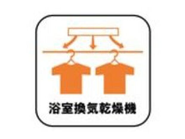 【浴室換気乾燥機】雨の日や冬場のお洗濯に嬉しい装備。洗濯物を乾かすだけでなく、入浴の度に換気機能で湿気を排出できるためカビの防止にもなります。