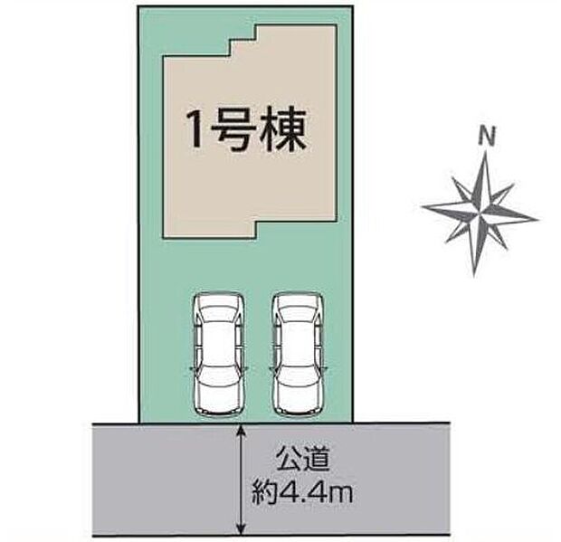 【全体区画図】1号棟 3,498万円