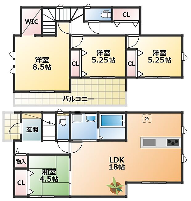 全室南向きで陽当たりの良い間取りです