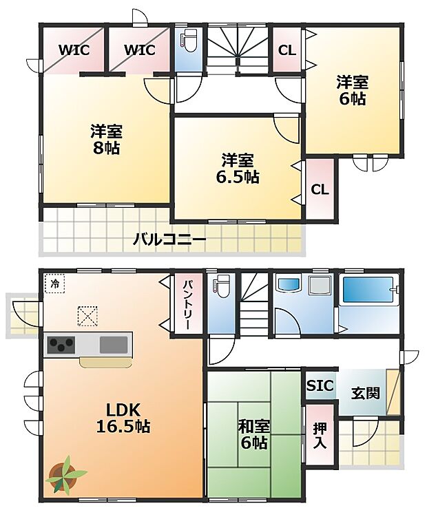 全室南向きで陽当たりの良い間取りです
