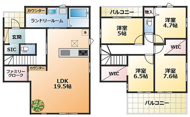 南向きで陽当たりの良い間取りです