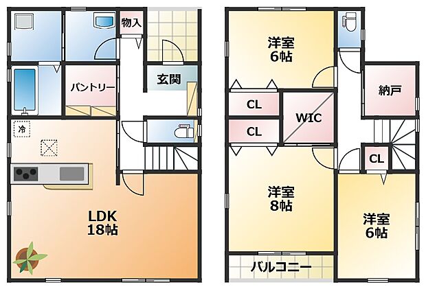 南向きで陽当たりの良い間取りです