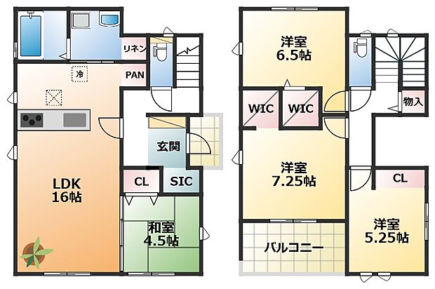 南向きで陽当たりの良い間取りです