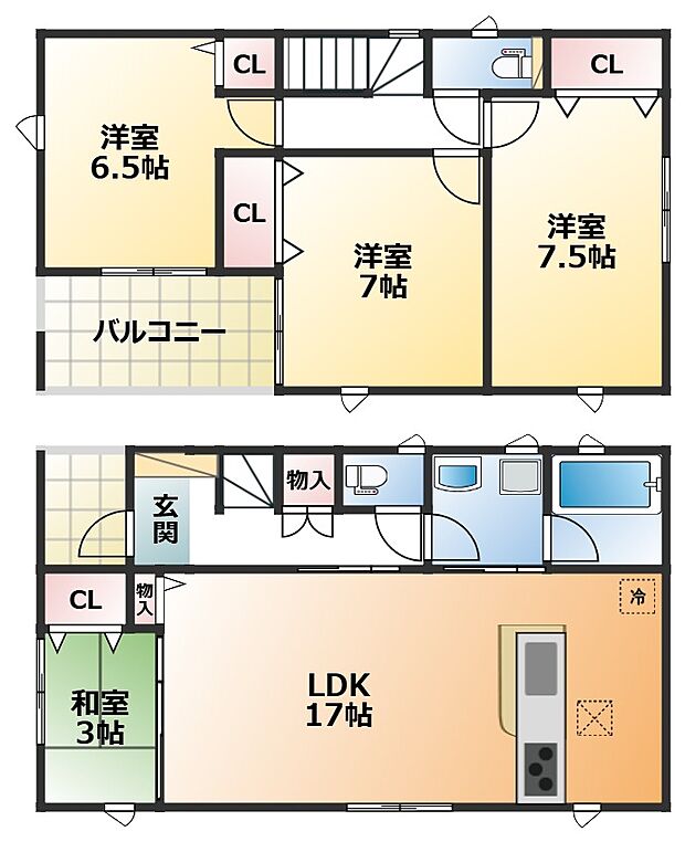 全室南向きで陽当たりの良い間取りです