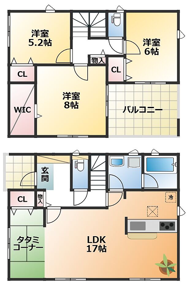 南向きで陽当たりの良い間取りです