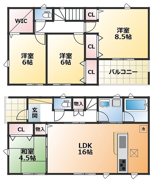 【4LDK】【土地+建物+外構】すべてコミ♪頭金なしでご購入可能♪ マイカーやショッピングローンも「おまとめローン」がご利用できます。 毎月の支出がぐっと抑えられ、子育てや貯金、日々のお買い物に余裕が持てます。 告知事項有り。