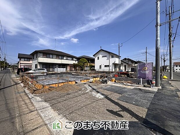 【外観】建築中現地写真(同社施工の完成物件・モデルハウスがご見学できます)