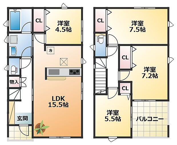 【4LDK】【土地+建物+外構】すべてコミ♪頭金なしでご購入可能♪ マイカーやショッピングローンも「おまとめローン」がご利用できます。 毎月の支出がぐっと抑えられ、子育てや貯金、日々のお買い物に余裕が持てます。