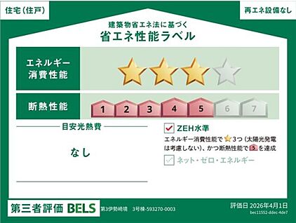 ３号棟省エネ性能ラベル