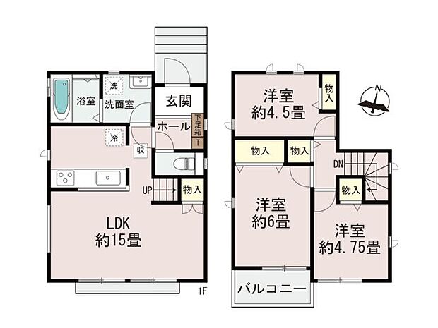 全居室収納付きで便利です。