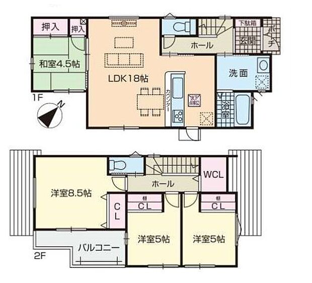 全居室収納付きで便利です。