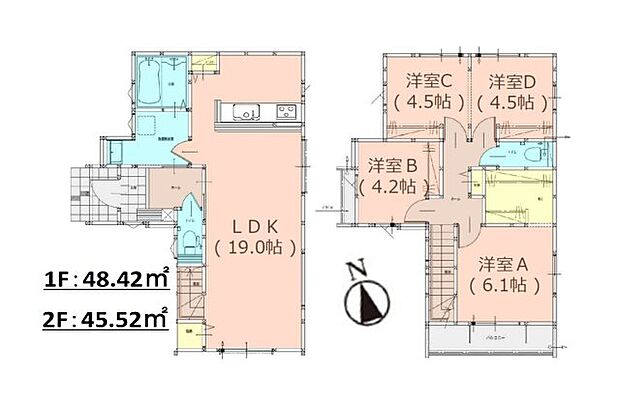 全居室収納付きで便利です。