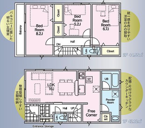 南向きで明るい間取りです☆