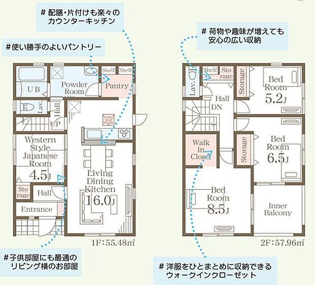 南向きで日当たり良好な間取りです