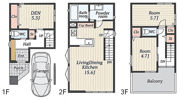 A号棟間取り図床面積95.12m2