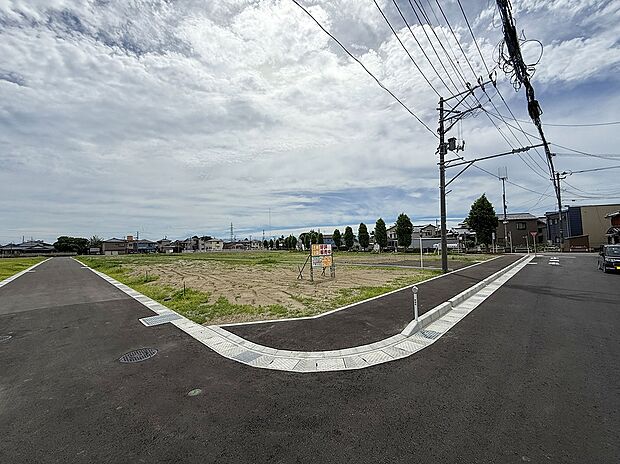 【現地土地写真】越後石山駅が近く、新潟駅へもスムーズ！バイパスへも出やすいから、車も電車も使いこなせる好立地です。 