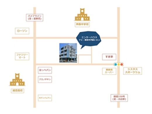 株式会社パーセント ミンサーハウスの周辺地図