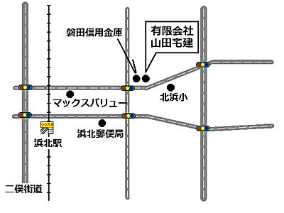 有限会社山田宅建の周辺地図