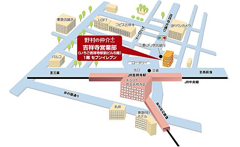 野村不動産ソリューションズ株式会社　吉祥寺営業部の周辺地図