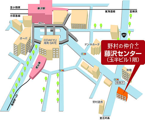 野村不動産ソリューションズ株式会社 藤沢センターの周辺地図
