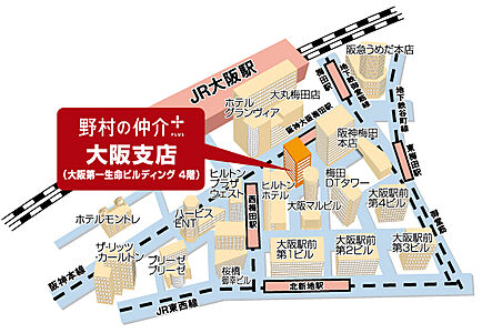 野村不動産ソリューションズ株式会社　大阪支店の周辺地図