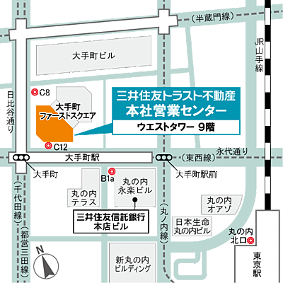 三井住友トラスト不動産株式会社 本社営業センターの周辺地図