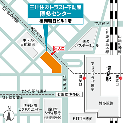 三井住友トラスト不動産株式会社 博多センターの周辺地図