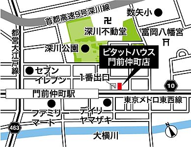 スターツピタットハウス株式会社 門前仲町店の周辺地図