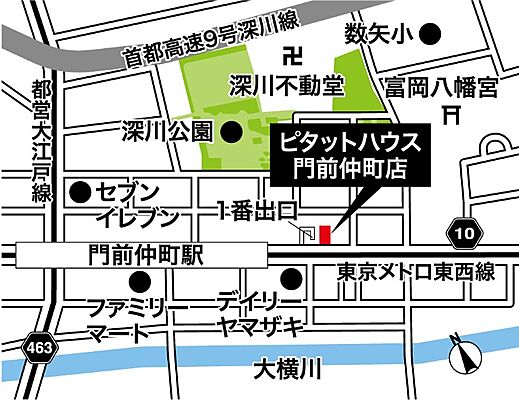 スターツピタットハウス株式会社 門前仲町店の周辺地図