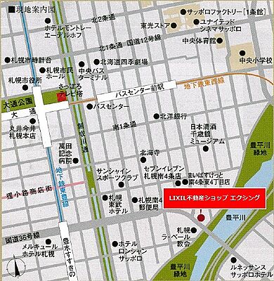 LIXIL不動産ショップエクシングの周辺地図