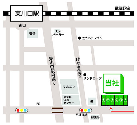 ポラスグループ　株式会社中央住宅　ポラス住まいの情報館　東川口営業所の周辺地図