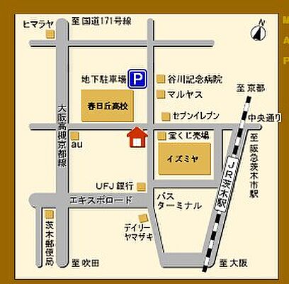 シャーメゾンショップ 株式会社エストコーポレーション JR茨木店の周辺地図
