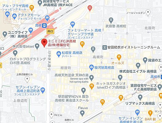 シャーメゾンショップ 株式会社穂積住宅 高槻店の周辺地図