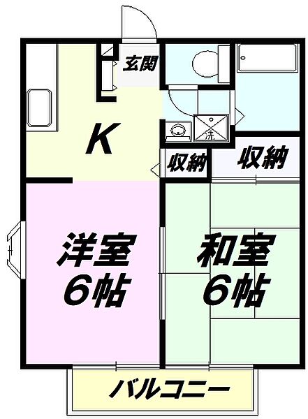 アクシス ｜埼玉県所沢市中新井１丁目(賃貸アパート2K・2階・35.92㎡)の写真 その2